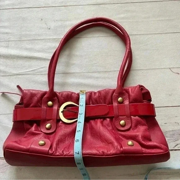 Michael Rome Genuine leather Red Shoulder bag purse - Picture 12 of 14